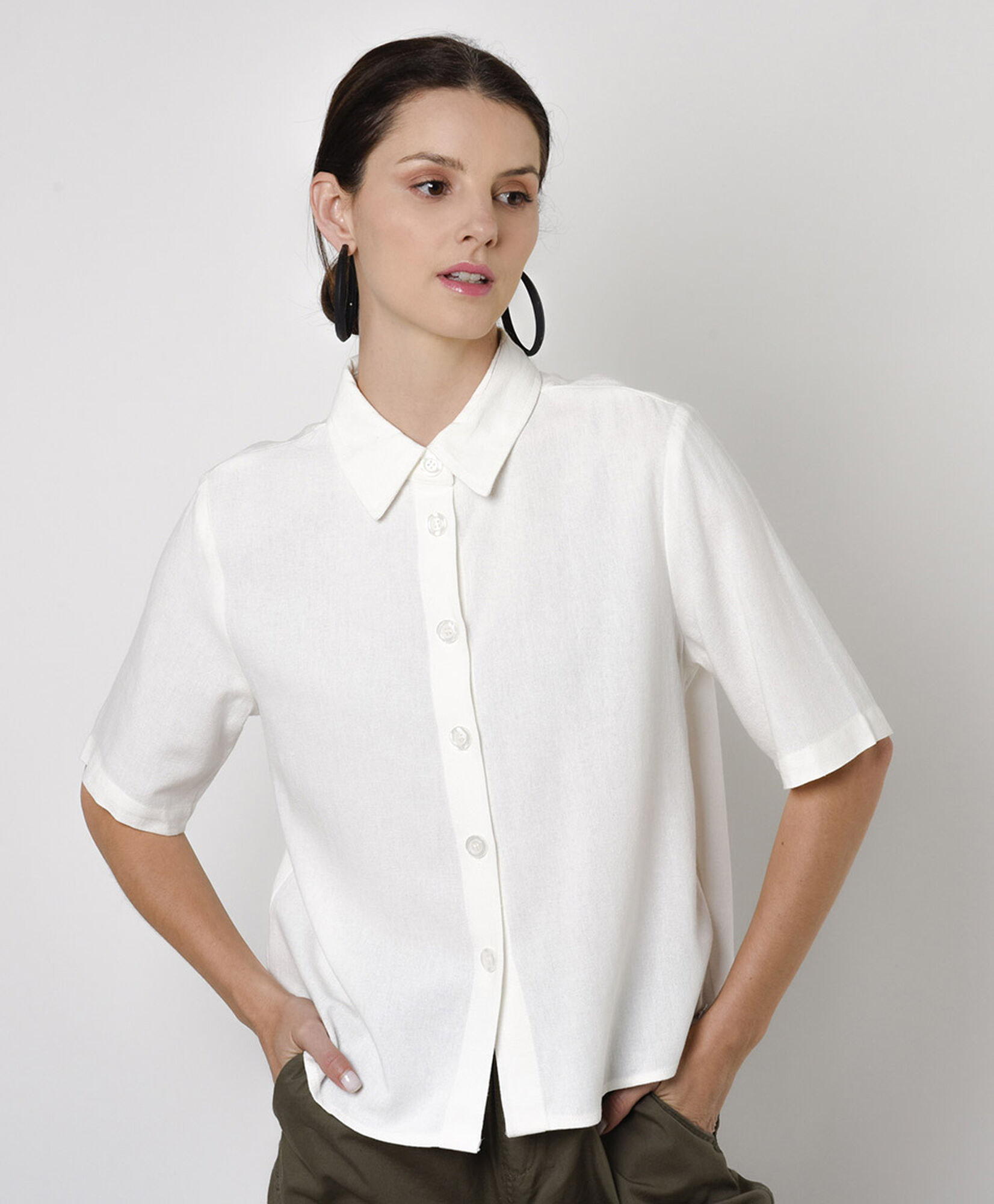 Blusa mujer lino lisa Blusa mujer lino lisa
