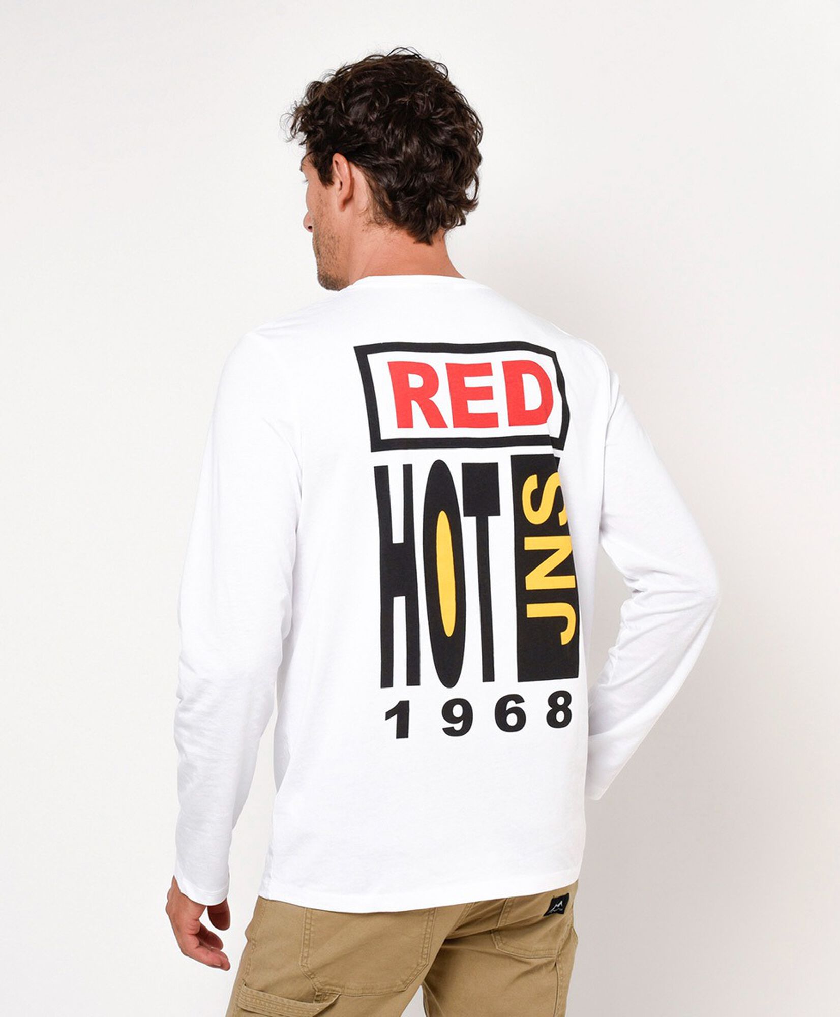 Polera hombre doble estampado Polera hombre doble estampado