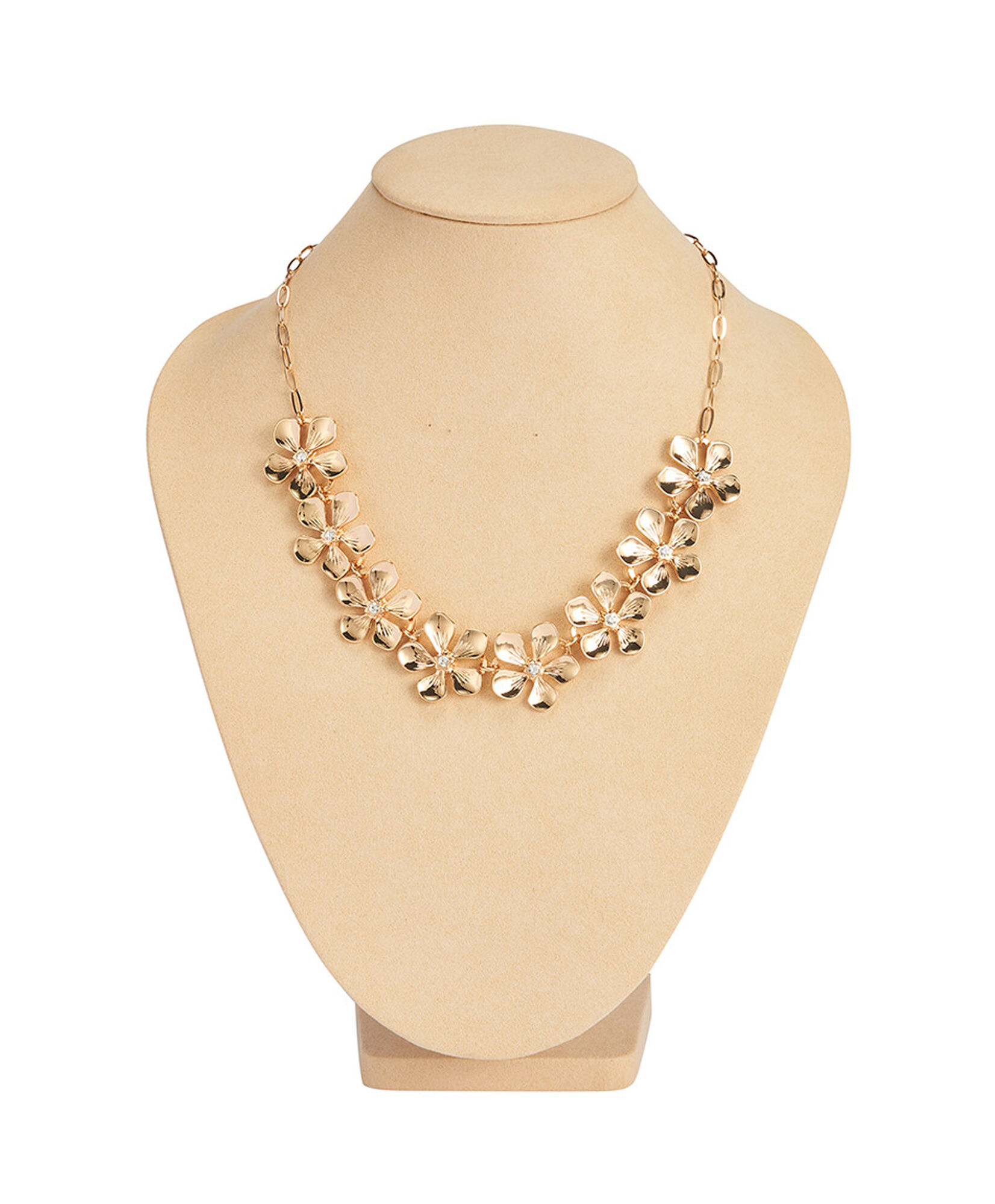 Collar mujer flores doradas Collar mujer flores doradas