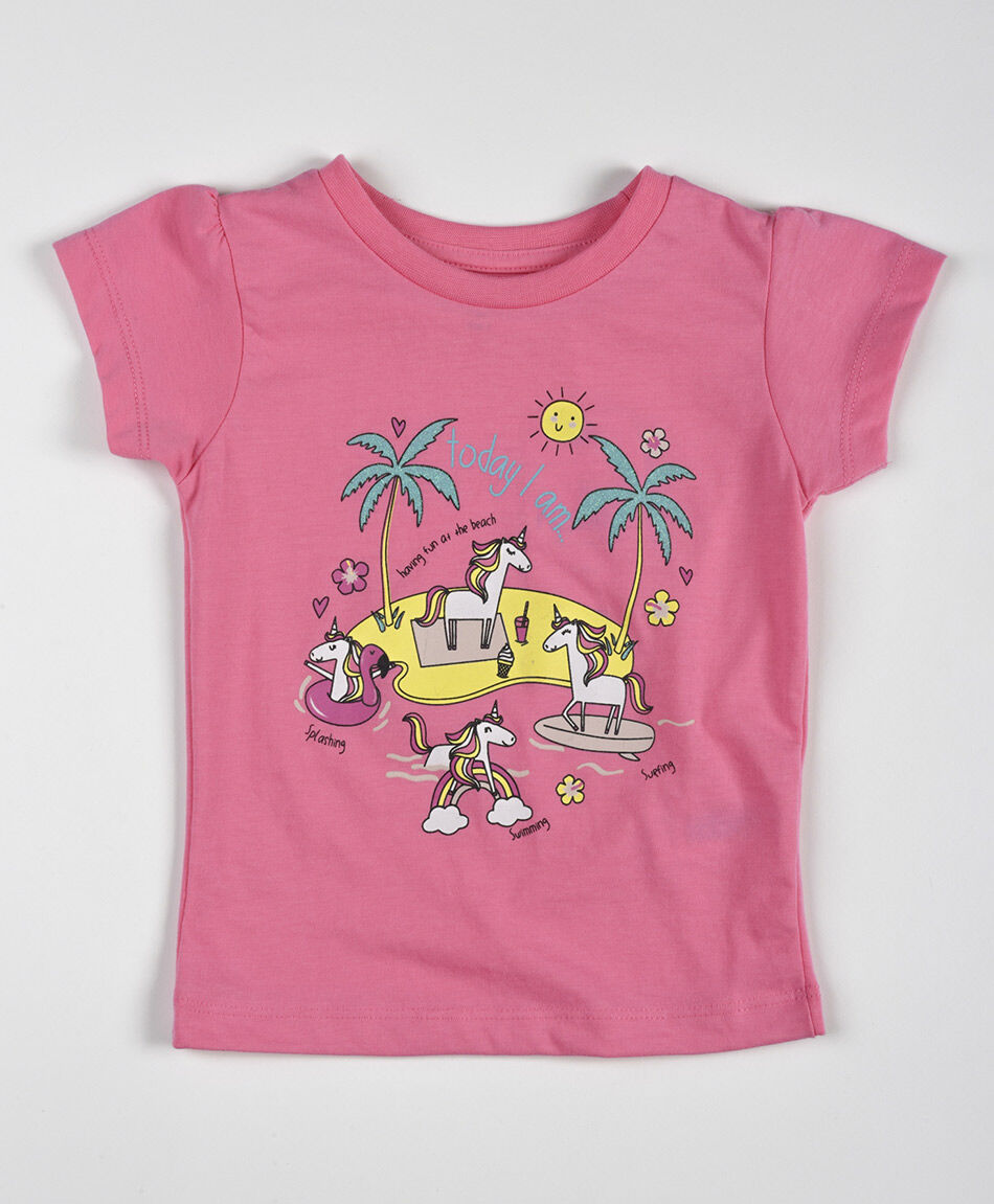 Polera bebé unicornios en isla