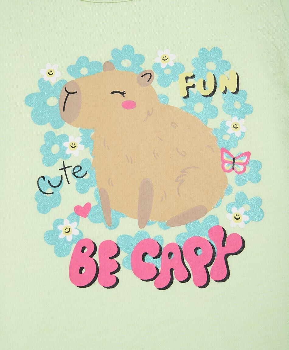 Polera ni&ntilde;a capibara fun