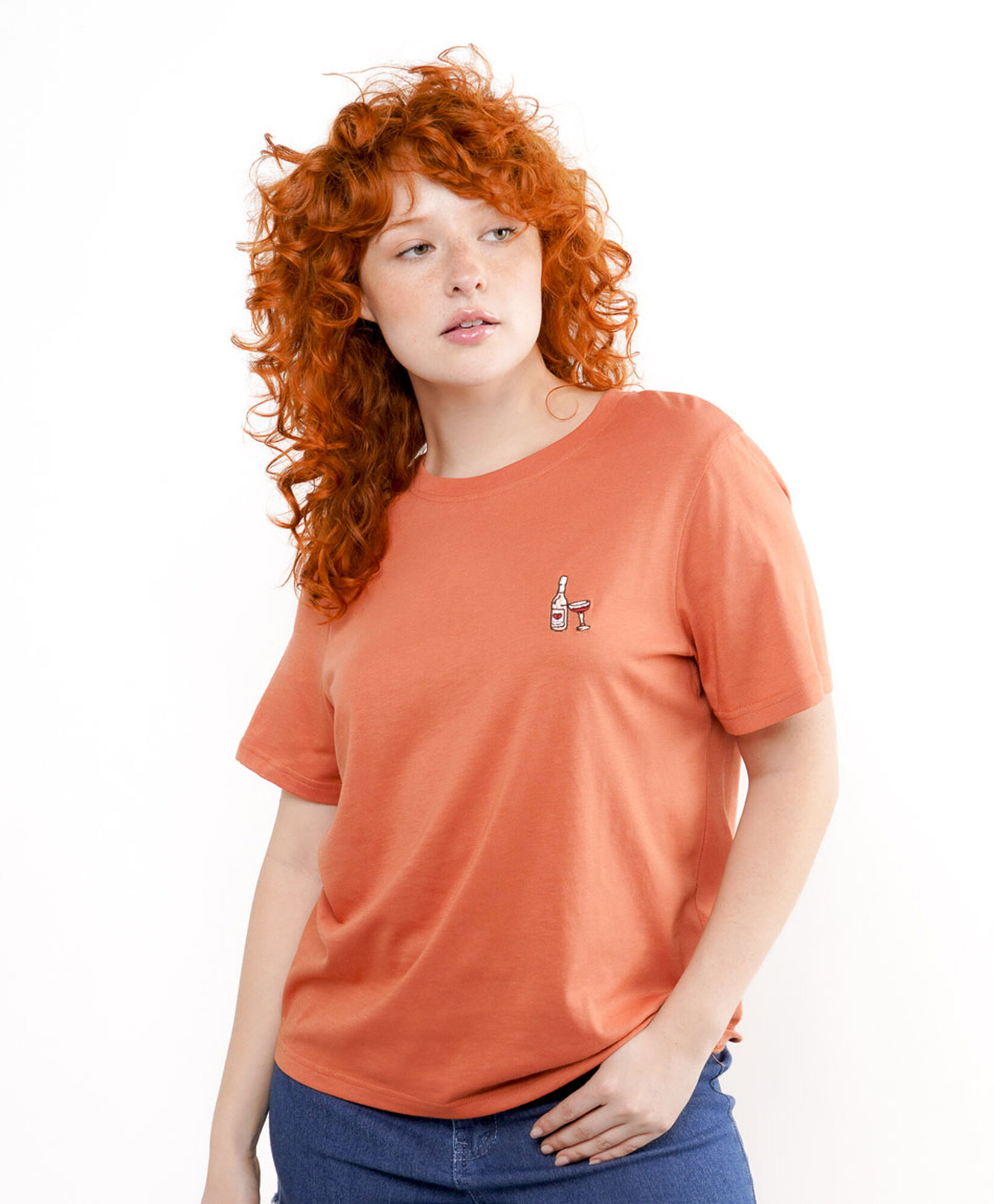 Polera mujer estampado copa vino Polera mujer estampado copa vino