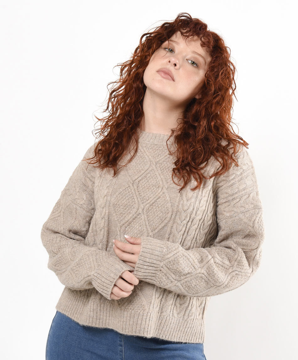Sweater mujer trenzas