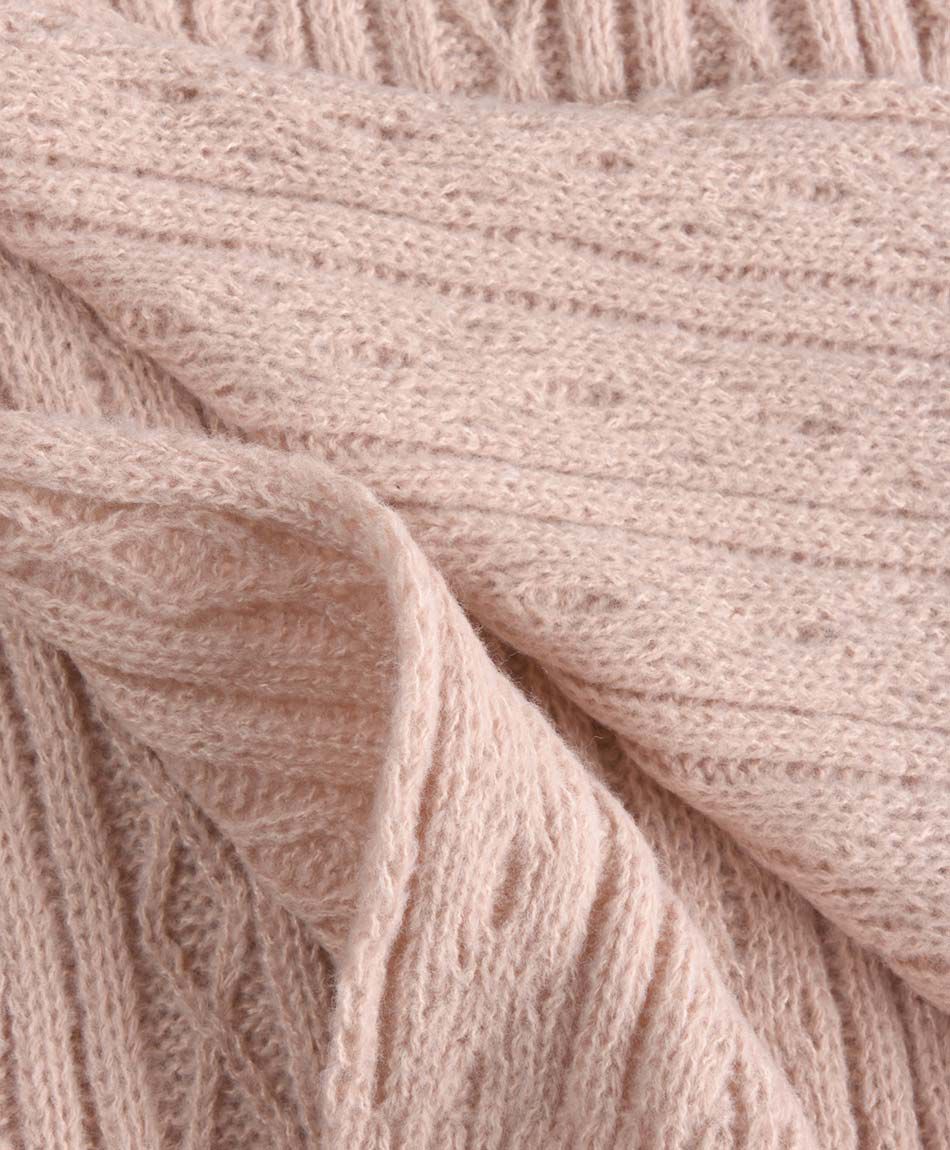 Set mujer gorro + bufanda rosado