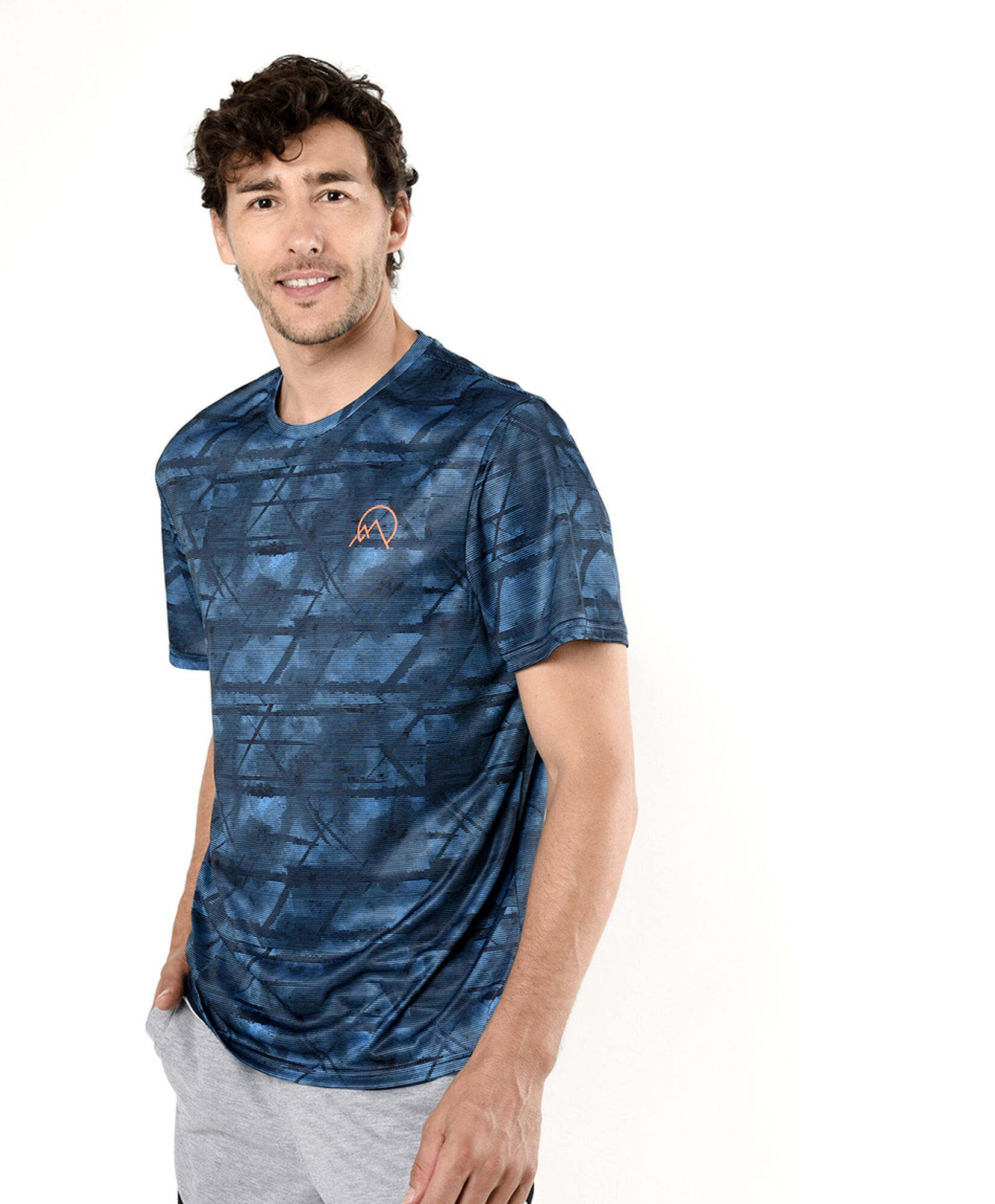 Polera deportiva hombre azul Polera deportiva hombre azul