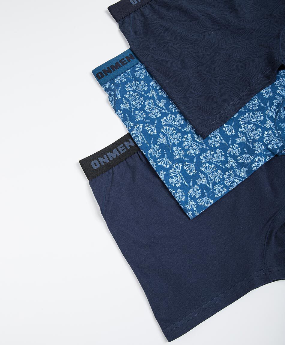 Pack 3 boxer hombre onmen blue