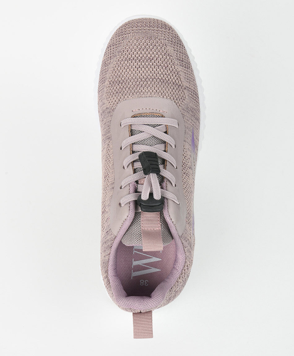 Zapatilla deportiva mujer malla rosada