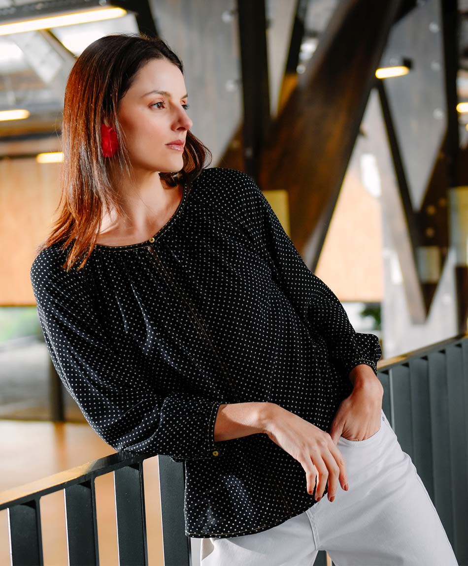 Blusa mujer puntitos