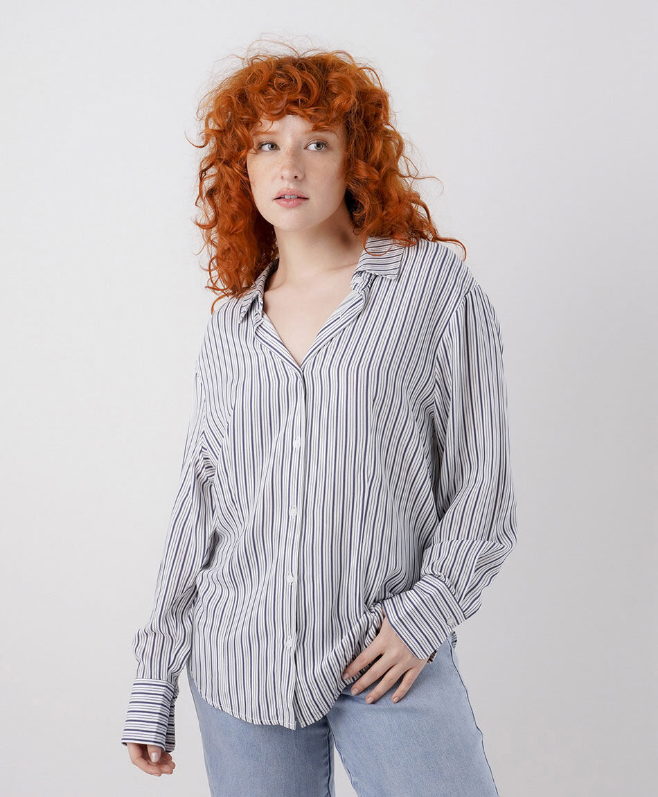 Blusa mujer listas bicolor