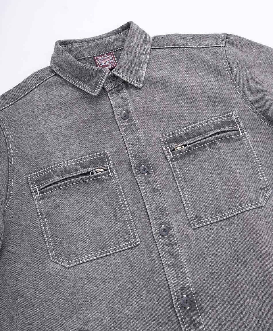 Chaqueta hombre denim bolsillos