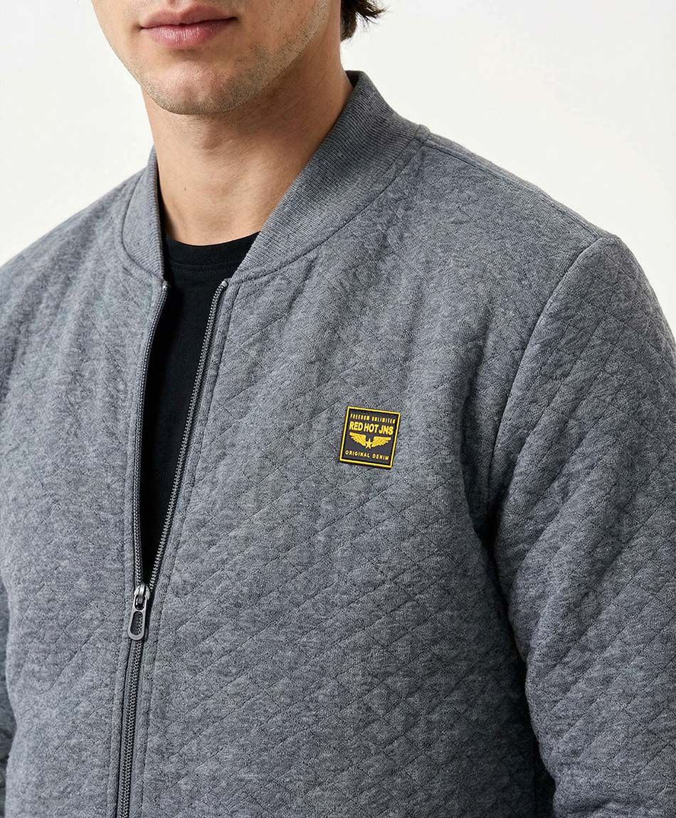 Chaqueta hombre bomber gris