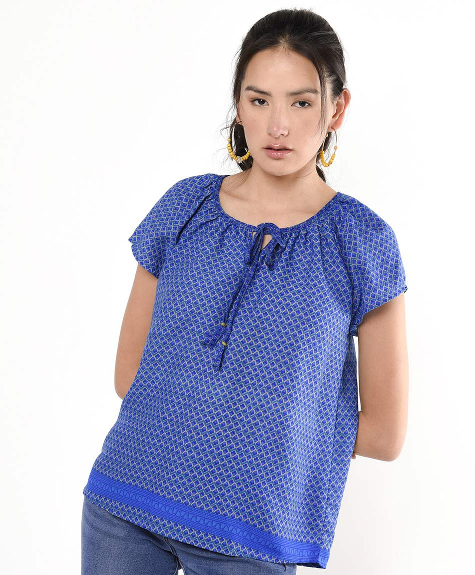 Blusa mujer print lazo Blusa mujer print lazo