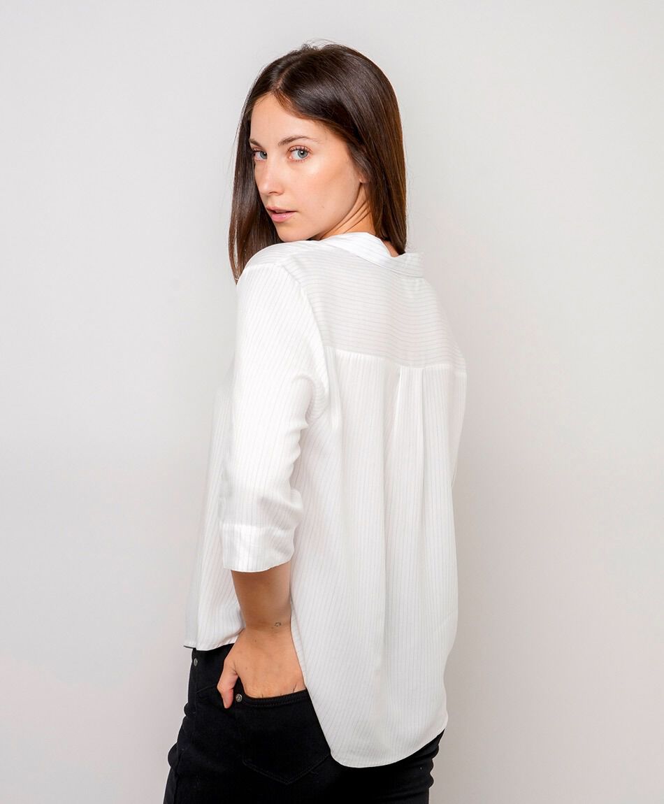 Blusa mujer manga 3/4 rayas