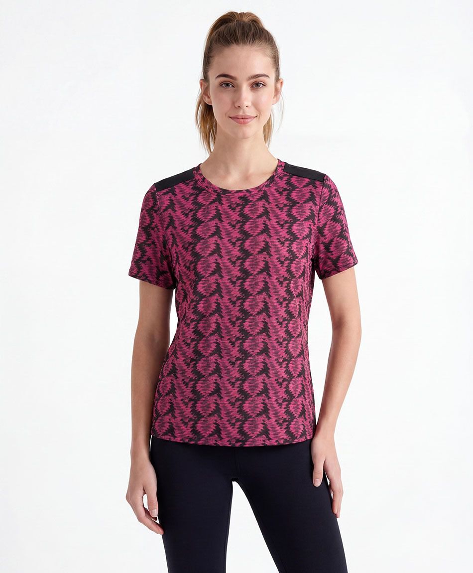 Polera deportiva mujer print frontal