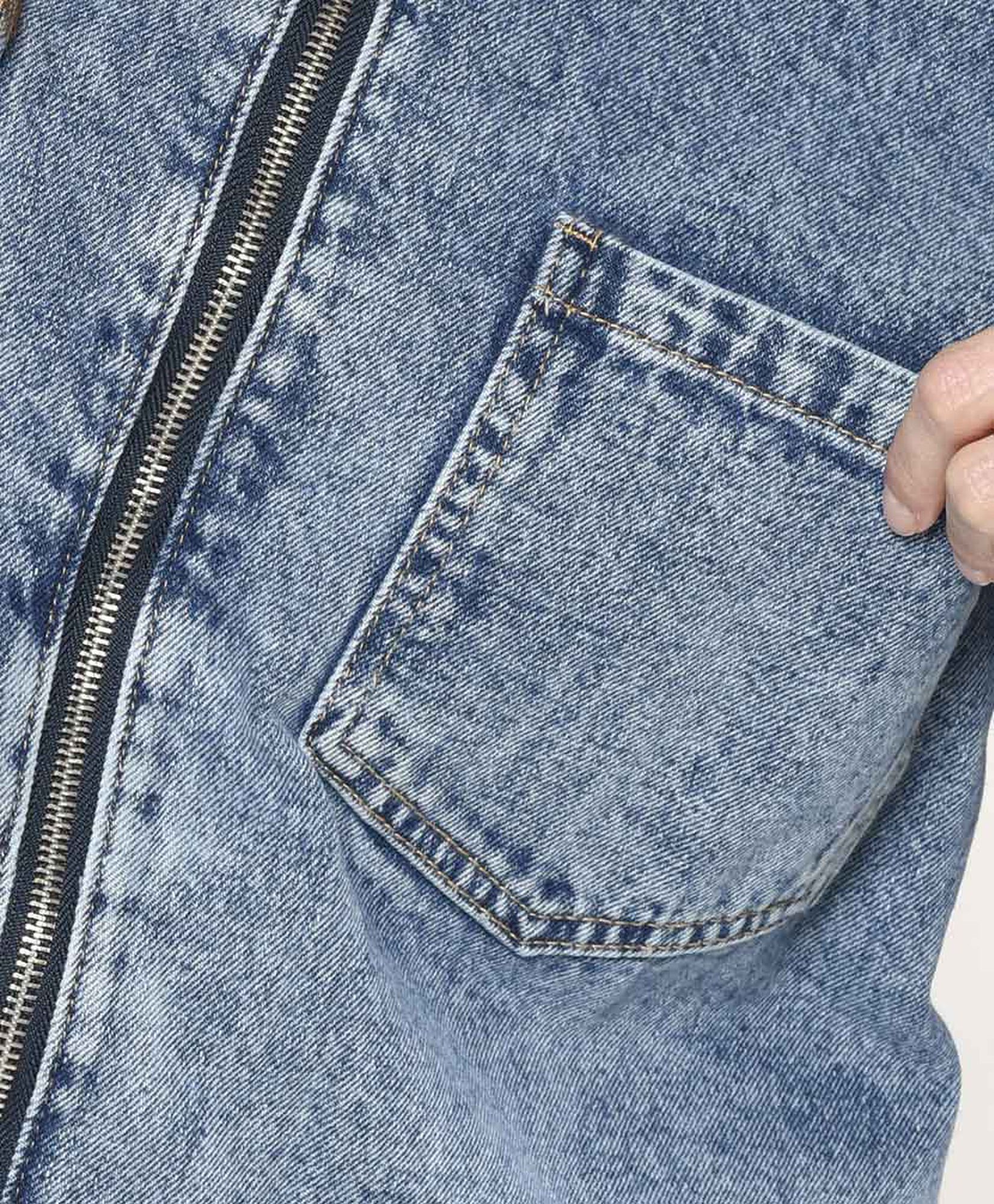 Chaqueta mujer desgastada denim Chaqueta mujer desgastada denim
