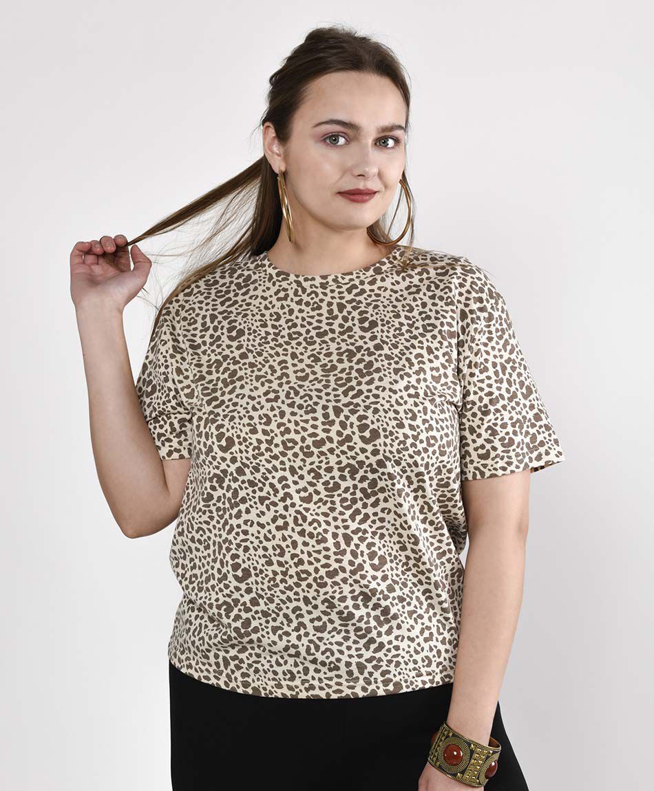 Polera manga corta cuello redondo