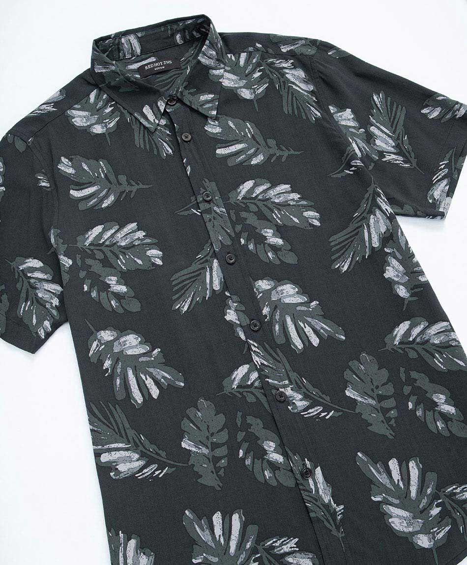 Camisa hombre hojas