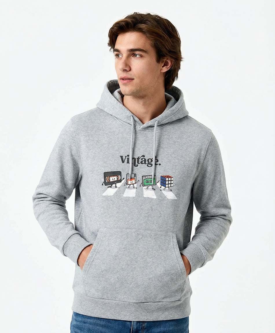 Poler&oacute;n hombre print vintage