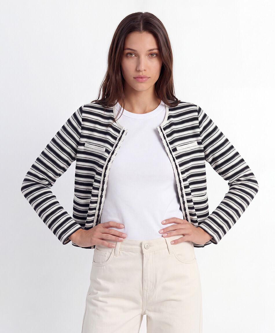 Chaqueta mujer l&iacute;neas crop