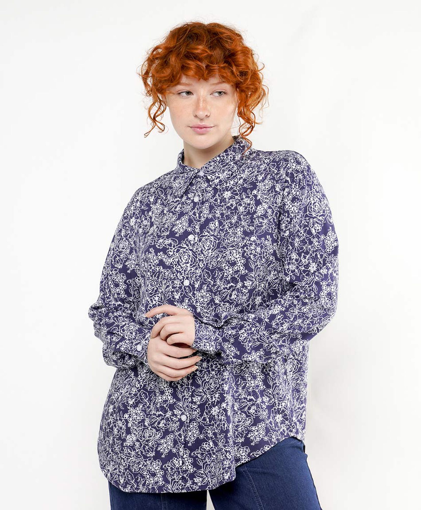 Blusa mujer estampado azul Blusa mujer estampado azul