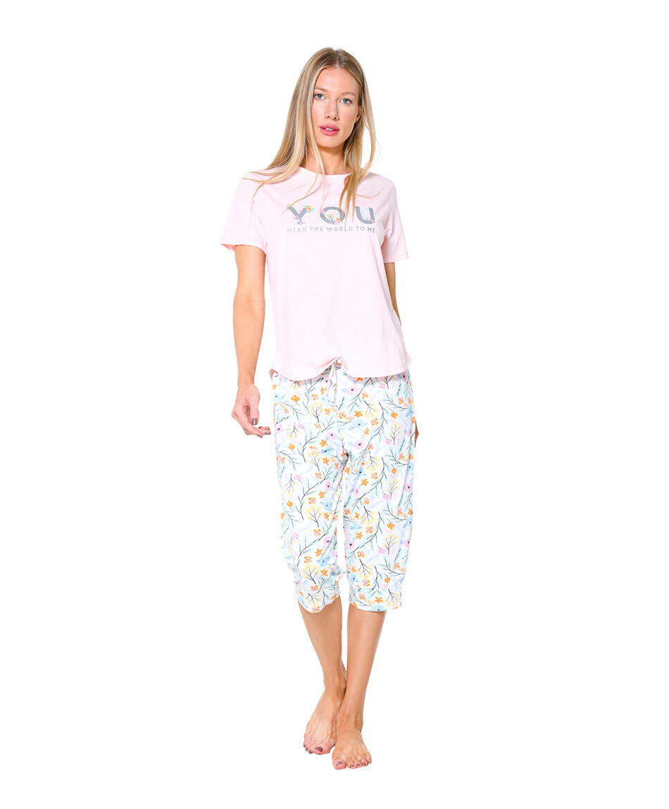 Pijama capri letras