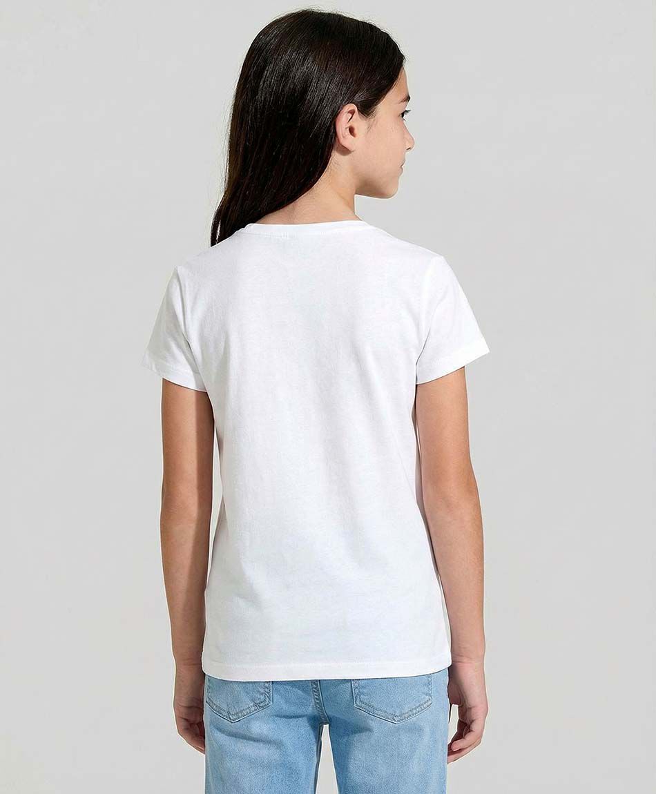 Polera ni&ntilde;a b&aacute;sica blanca
