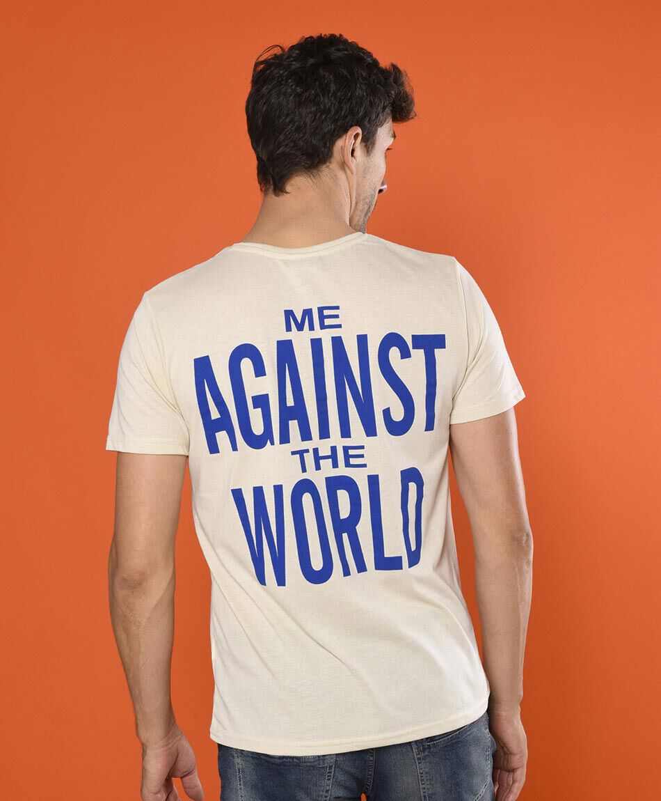 Polera manga corta cuello redondo