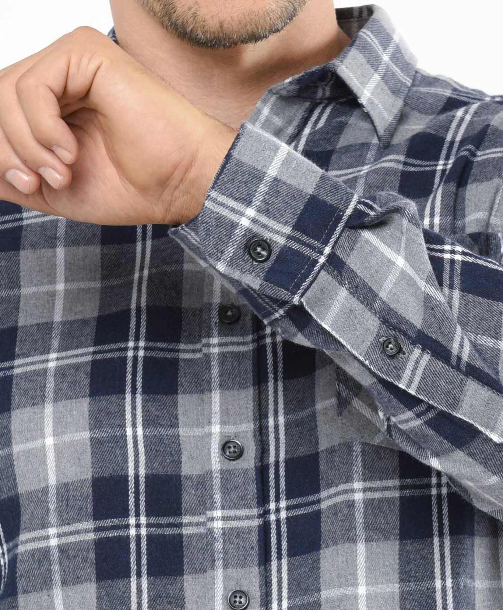 Camisa hombre franela gris Camisa hombre franela gris