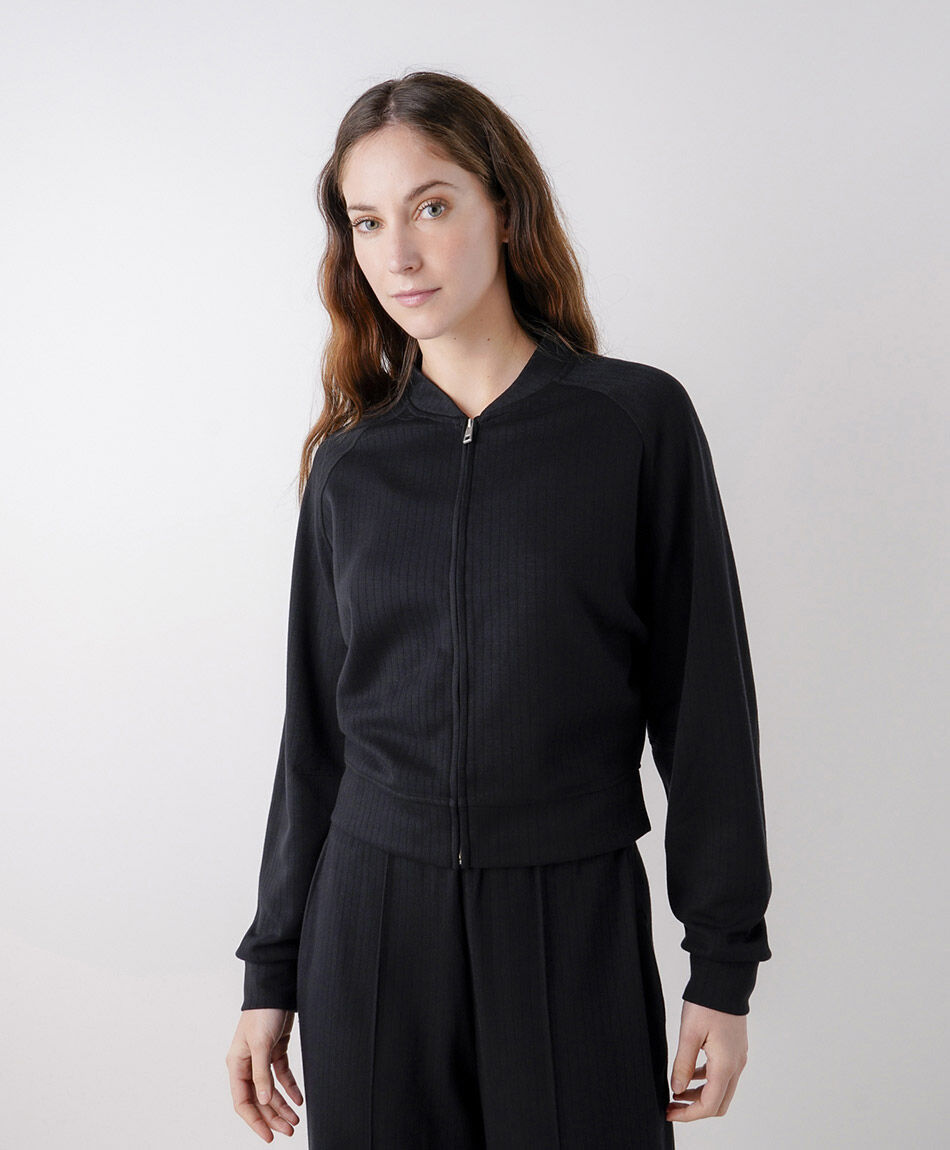 Chaqueta mujer jacquard l&iacute;neas