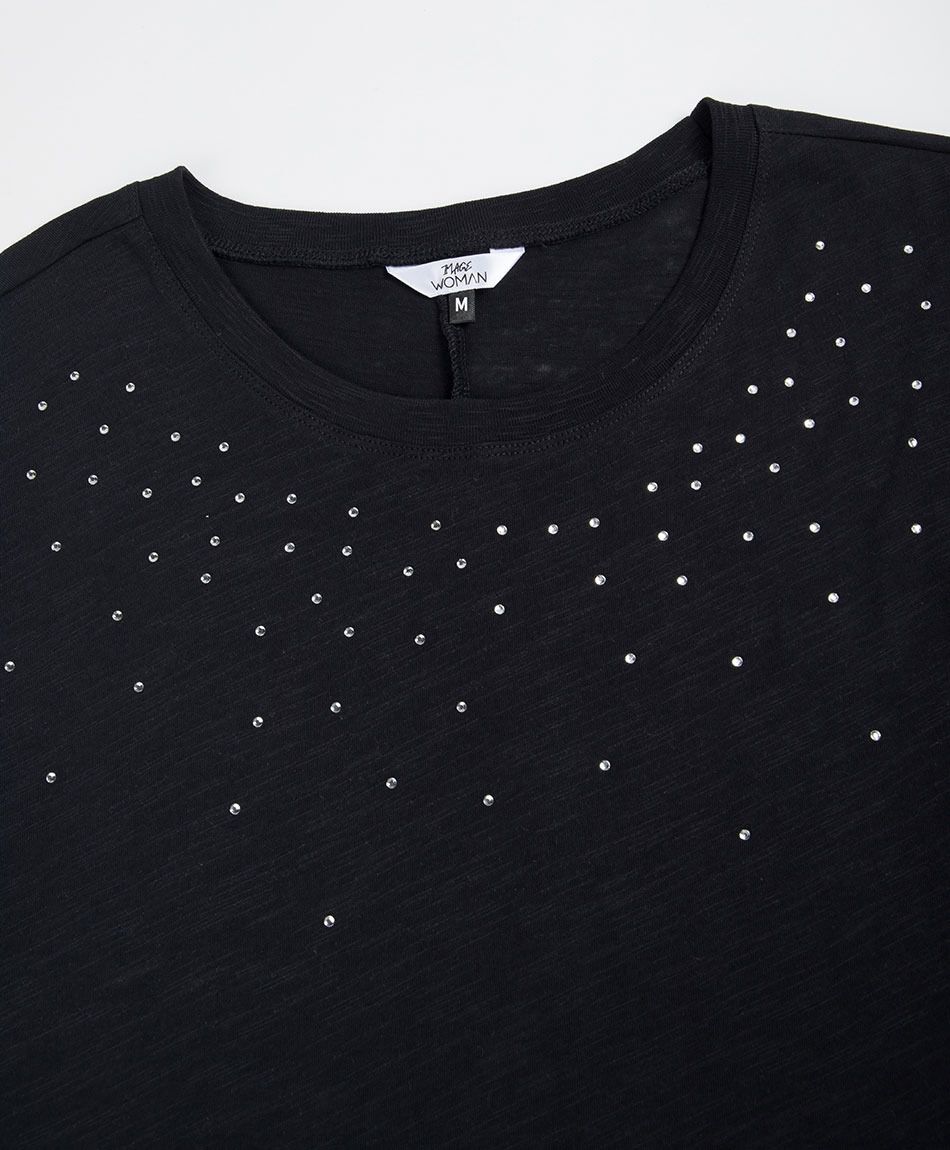 Polera mujer brillos superior