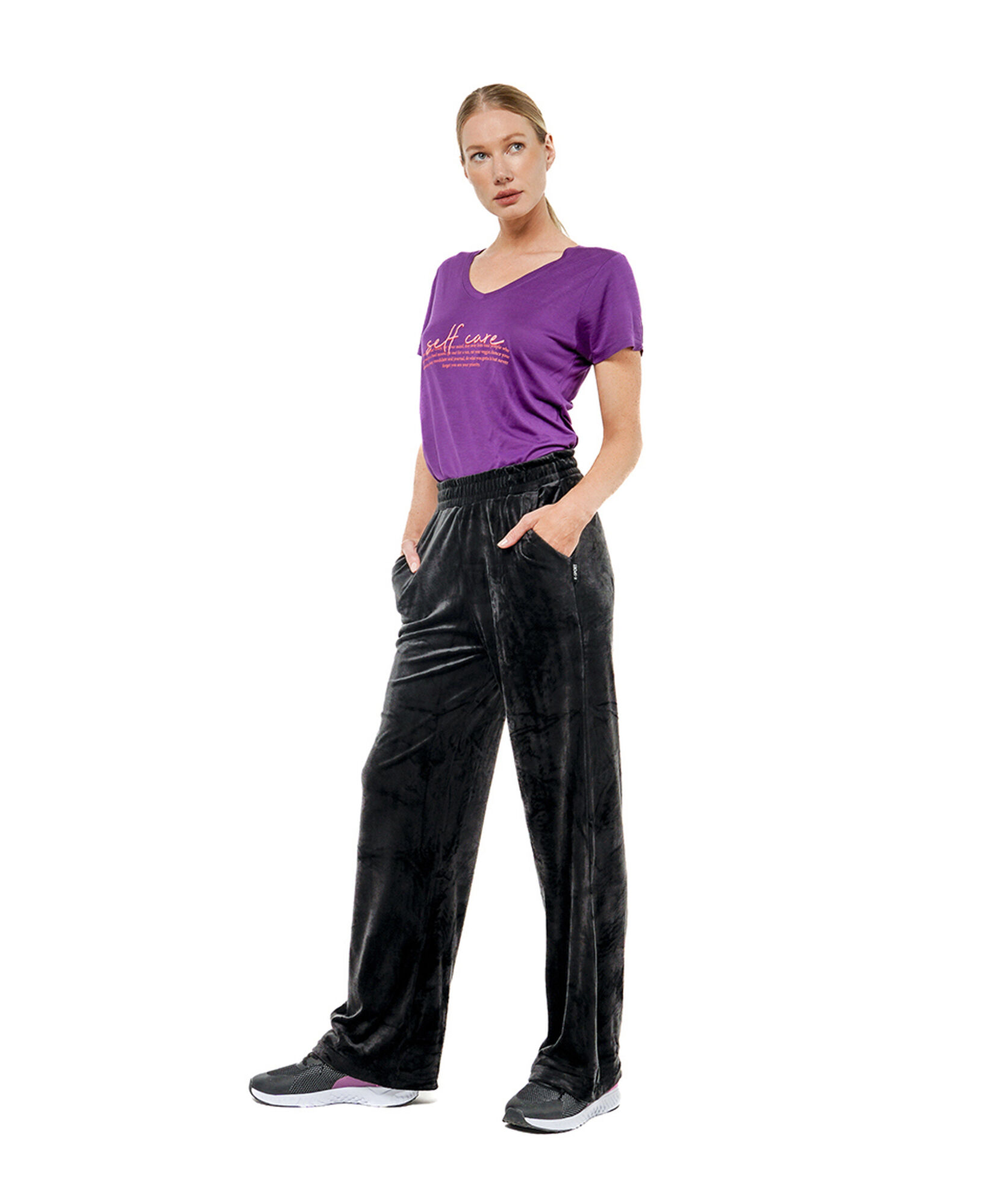 Pantalón deportivo mujer plush black Pantalón deportivo mujer plush black