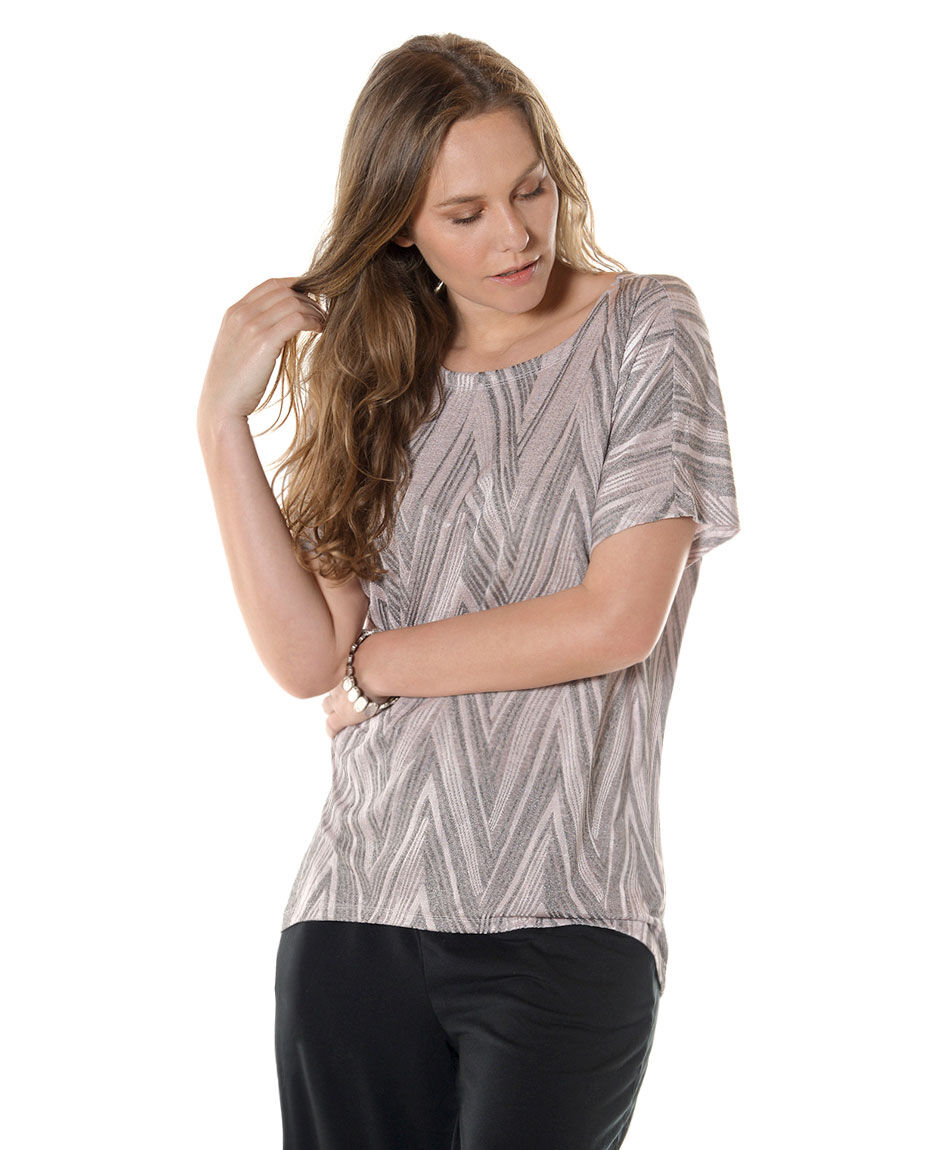Polera metalizada