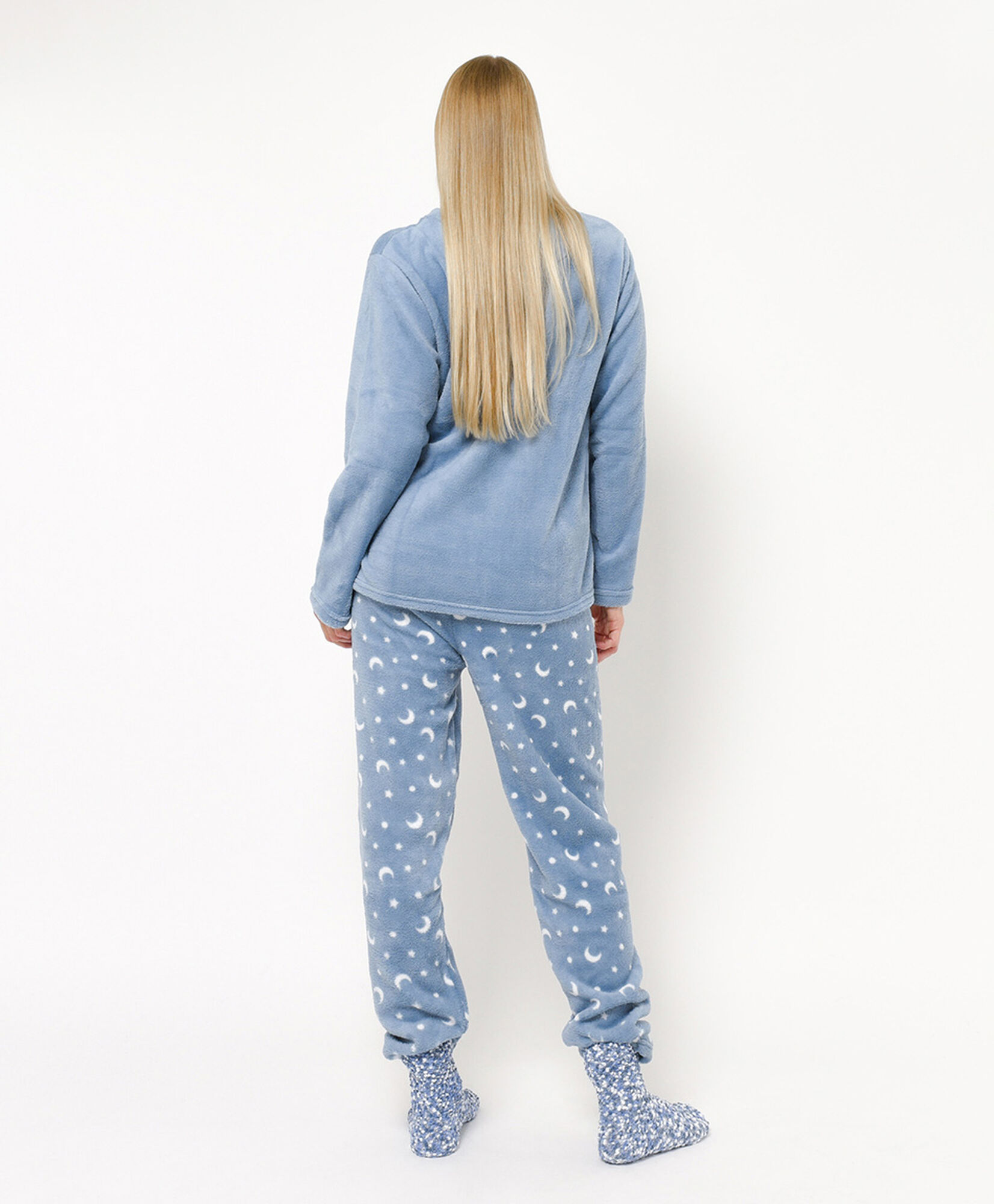 Pijama + calcetines mujer polar luna Pijama + calcetines mujer polar luna