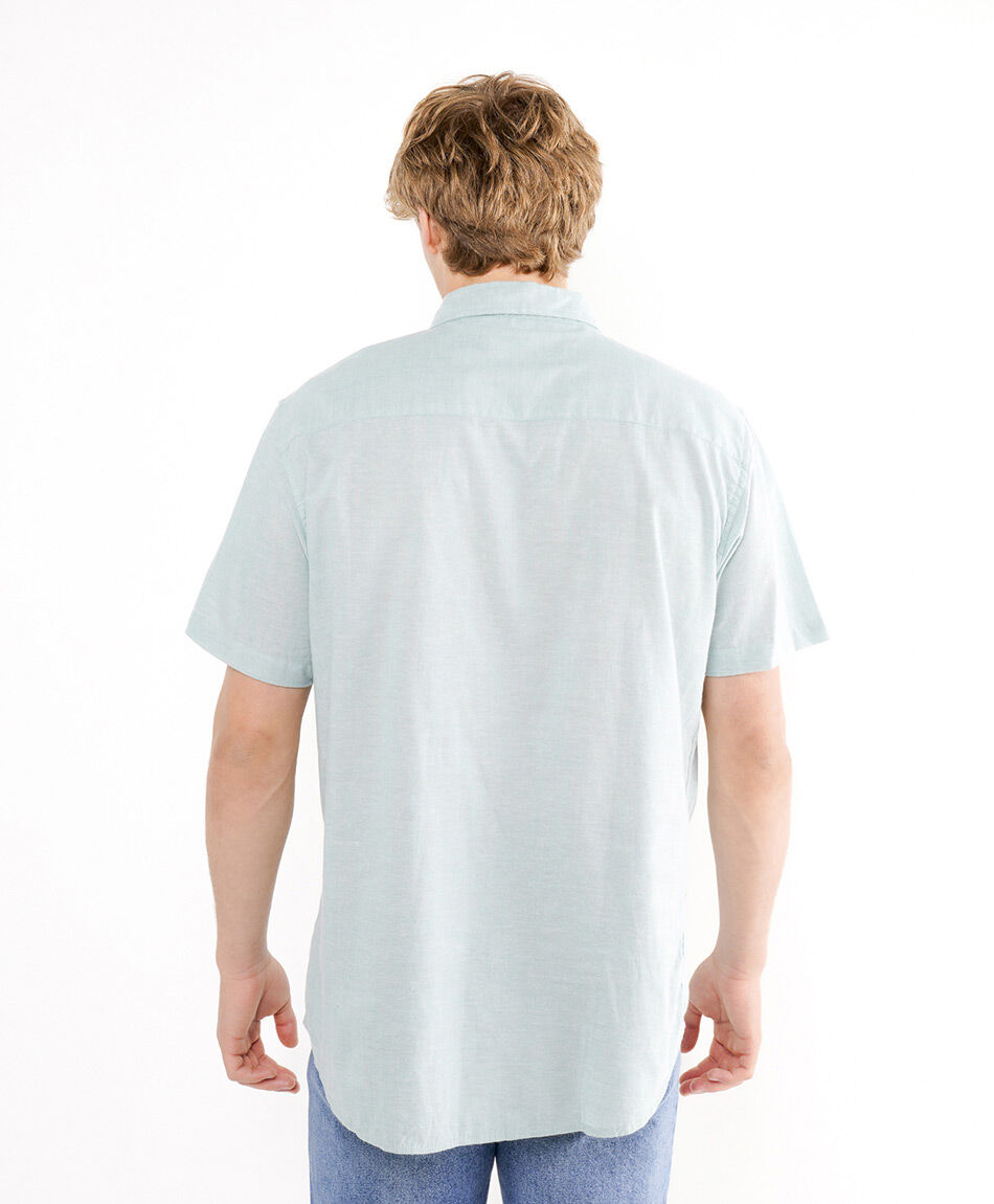 Camisa hombre lisa manga corta
