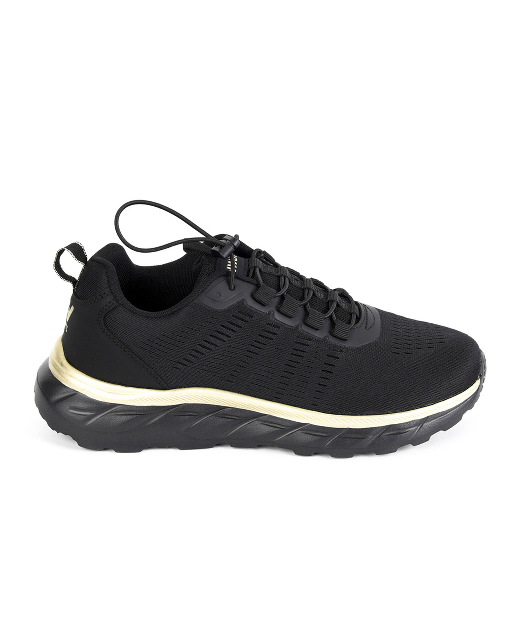 Zapatilla mujer plataforma línea dorada Zapatilla mujer plataforma línea dorada