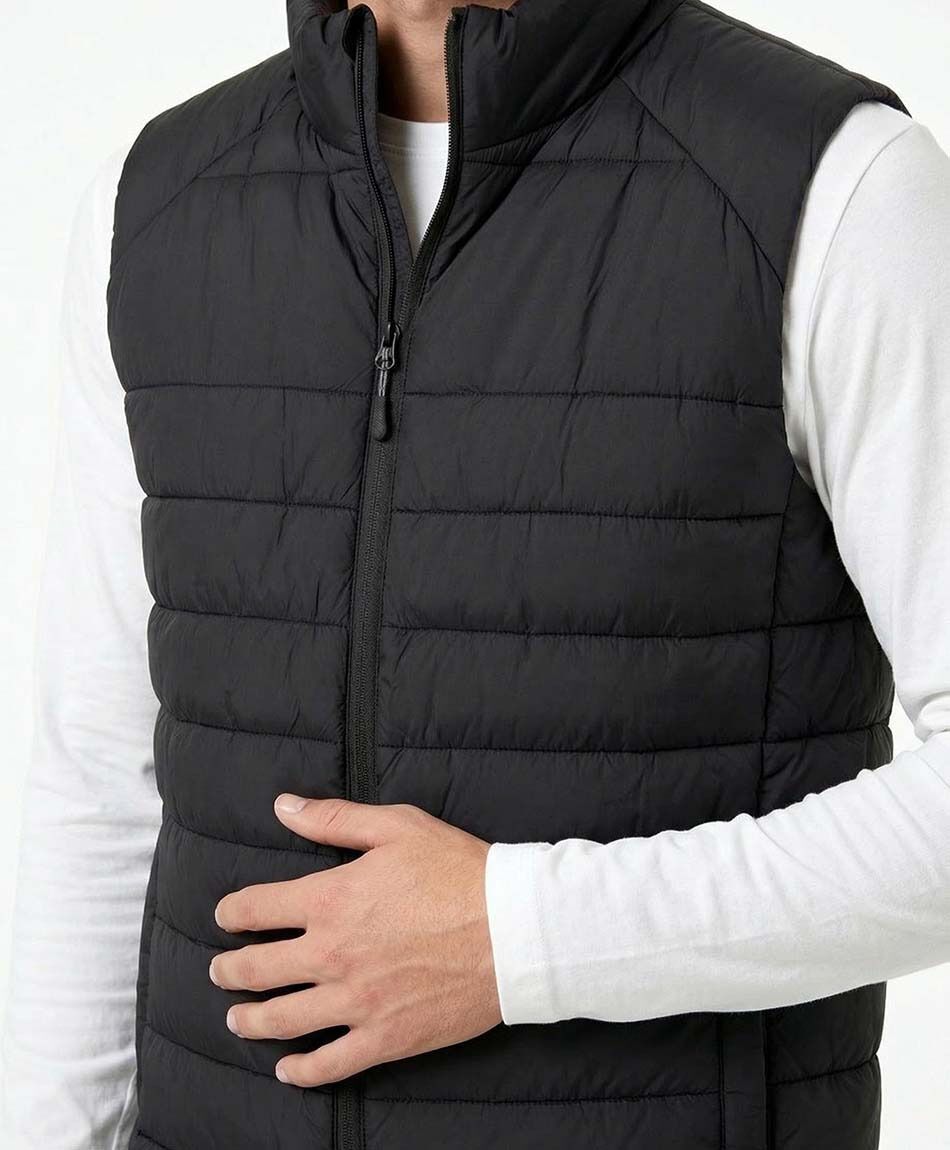 Parka deportiva hombre sin mangas negro