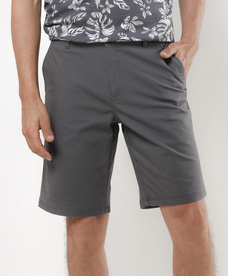 Bermuda hombre lisa gris