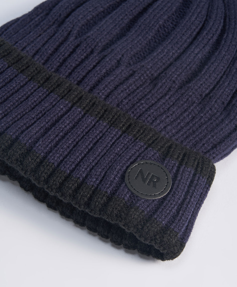 Gorro hombre textura navy