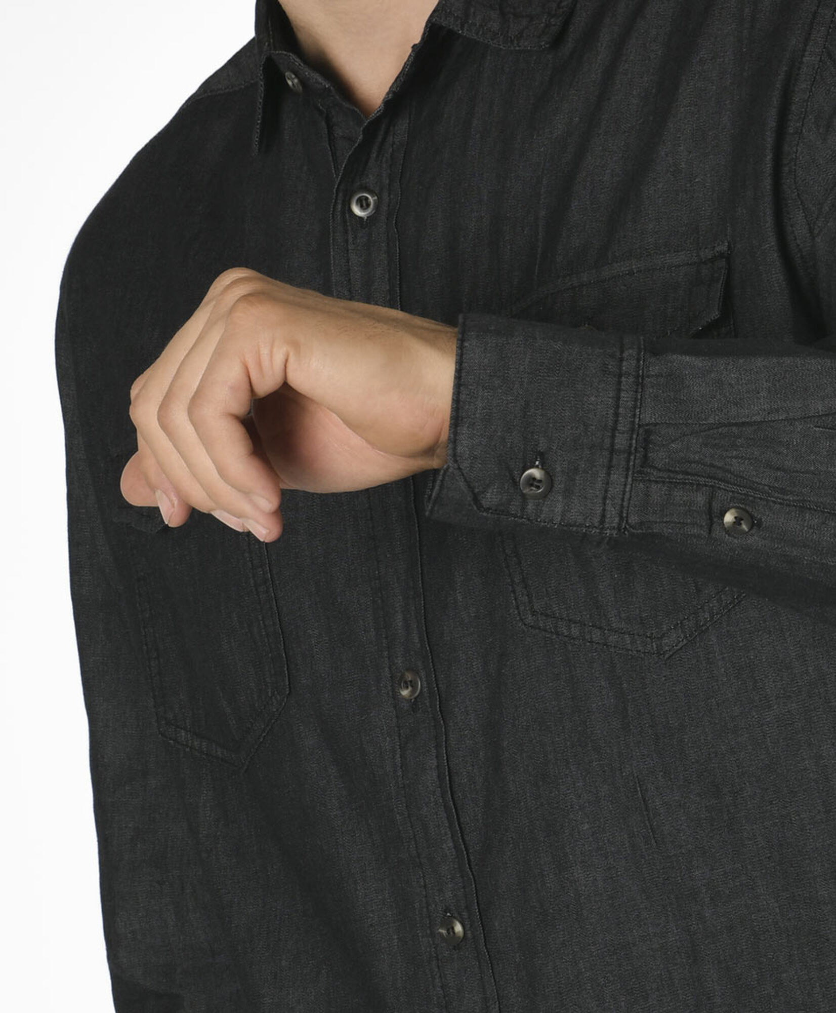 Camisa hombre denim negra Camisa hombre denim negra