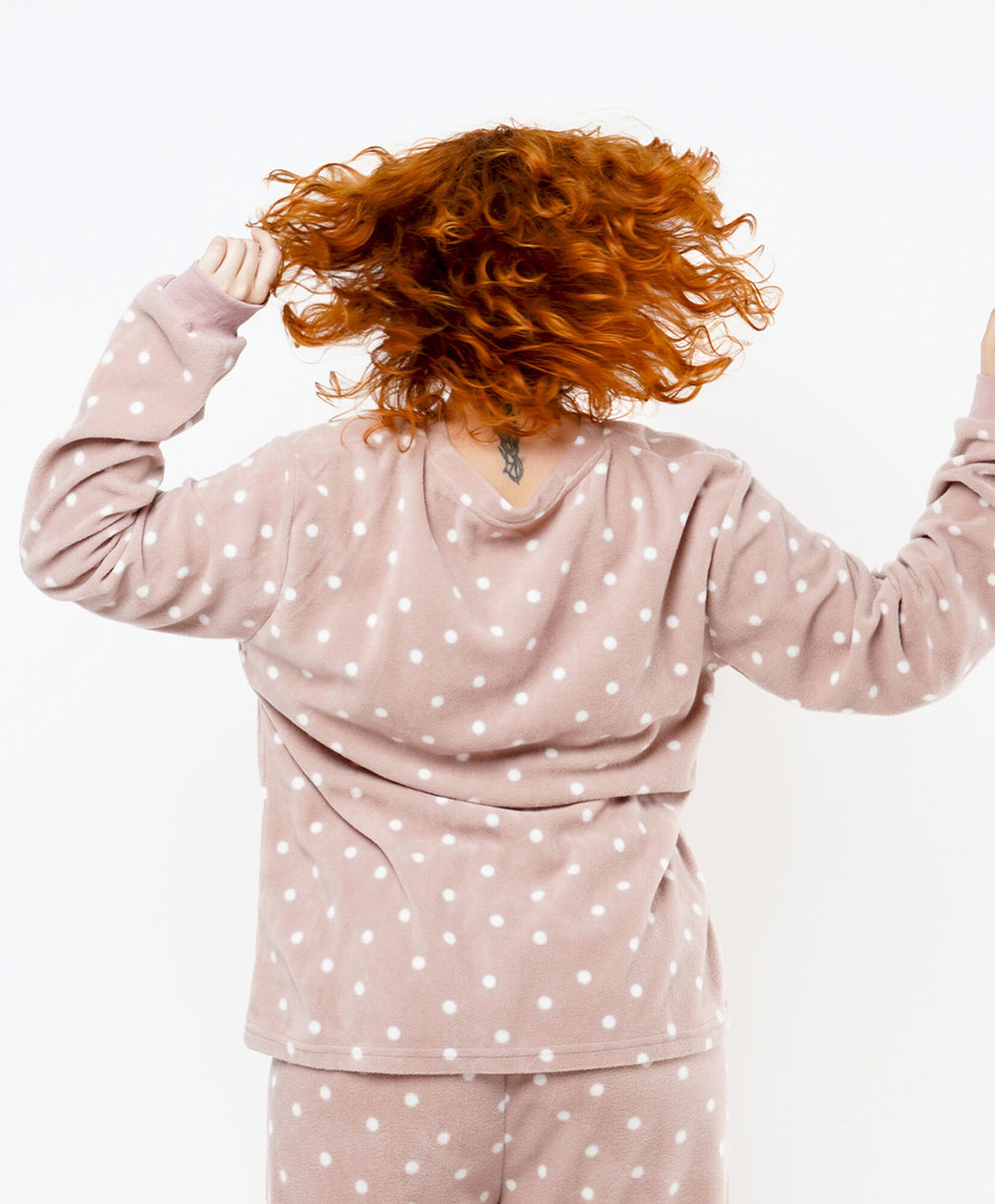 Pijama mujer micropolar puntos rosado Pijama mujer micropolar puntos rosado