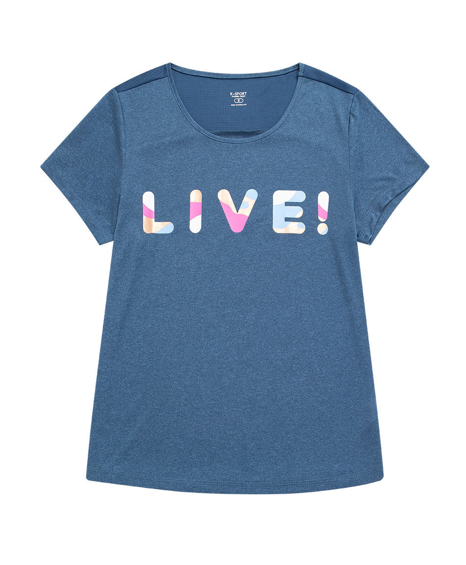 Polera deportiva mujer live blue