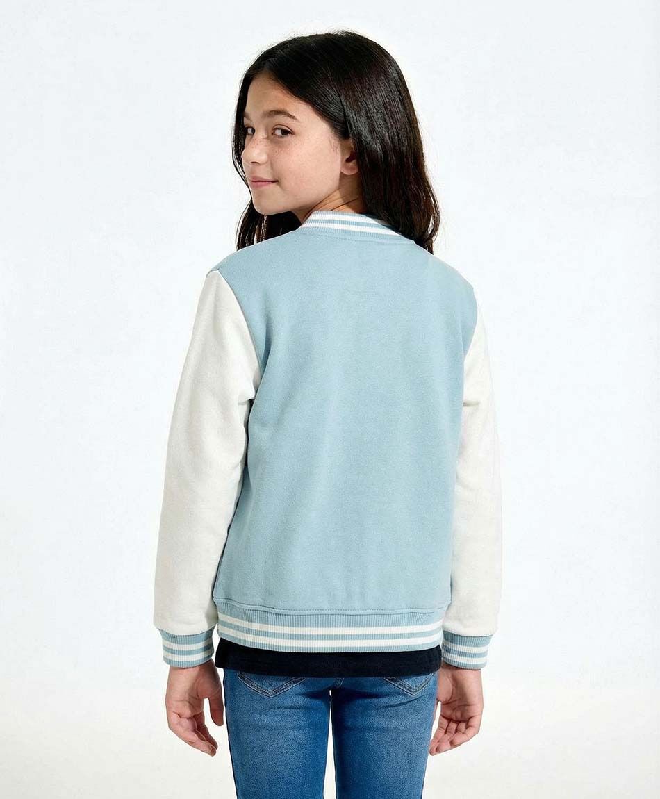Chaqueta ni&ntilde;a estilo universitario