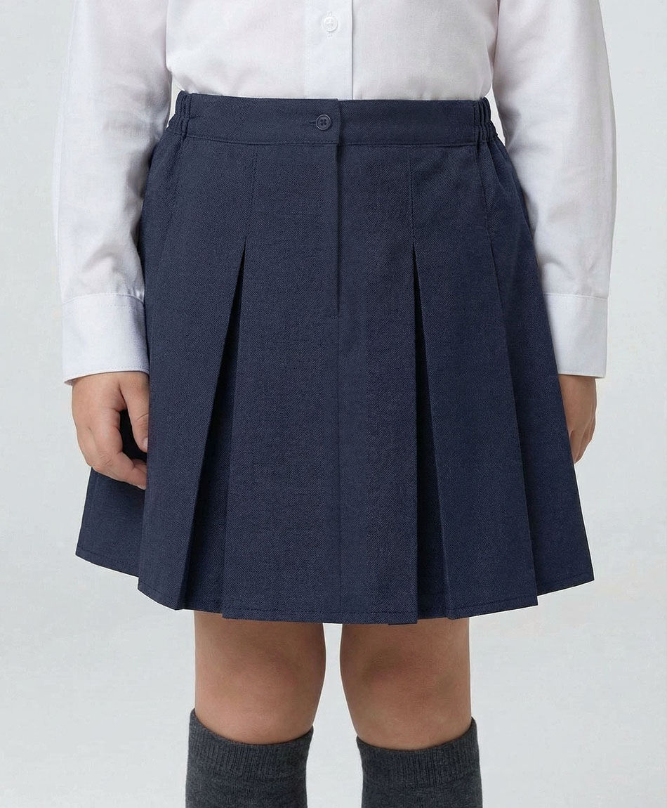 Falda escolar elasticada navy