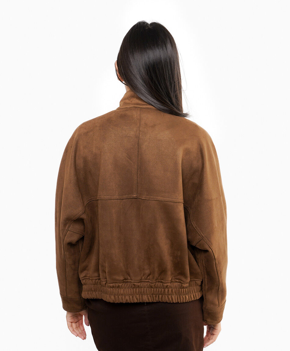 Chaqueta mujer suede bolsillos