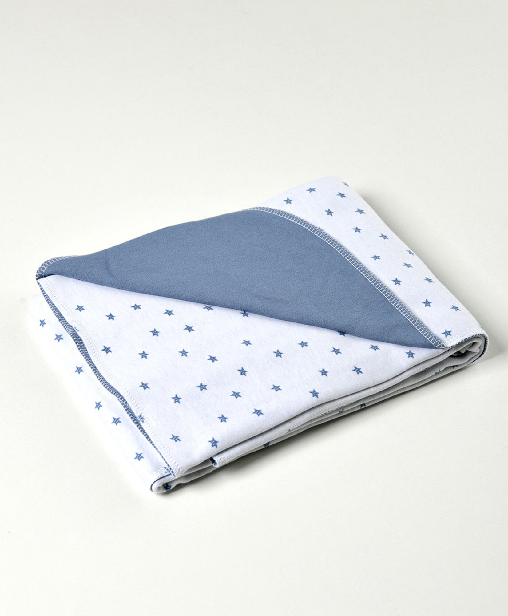 Manta bebé reversible azul estrellas Manta bebé reversible azul estrellas