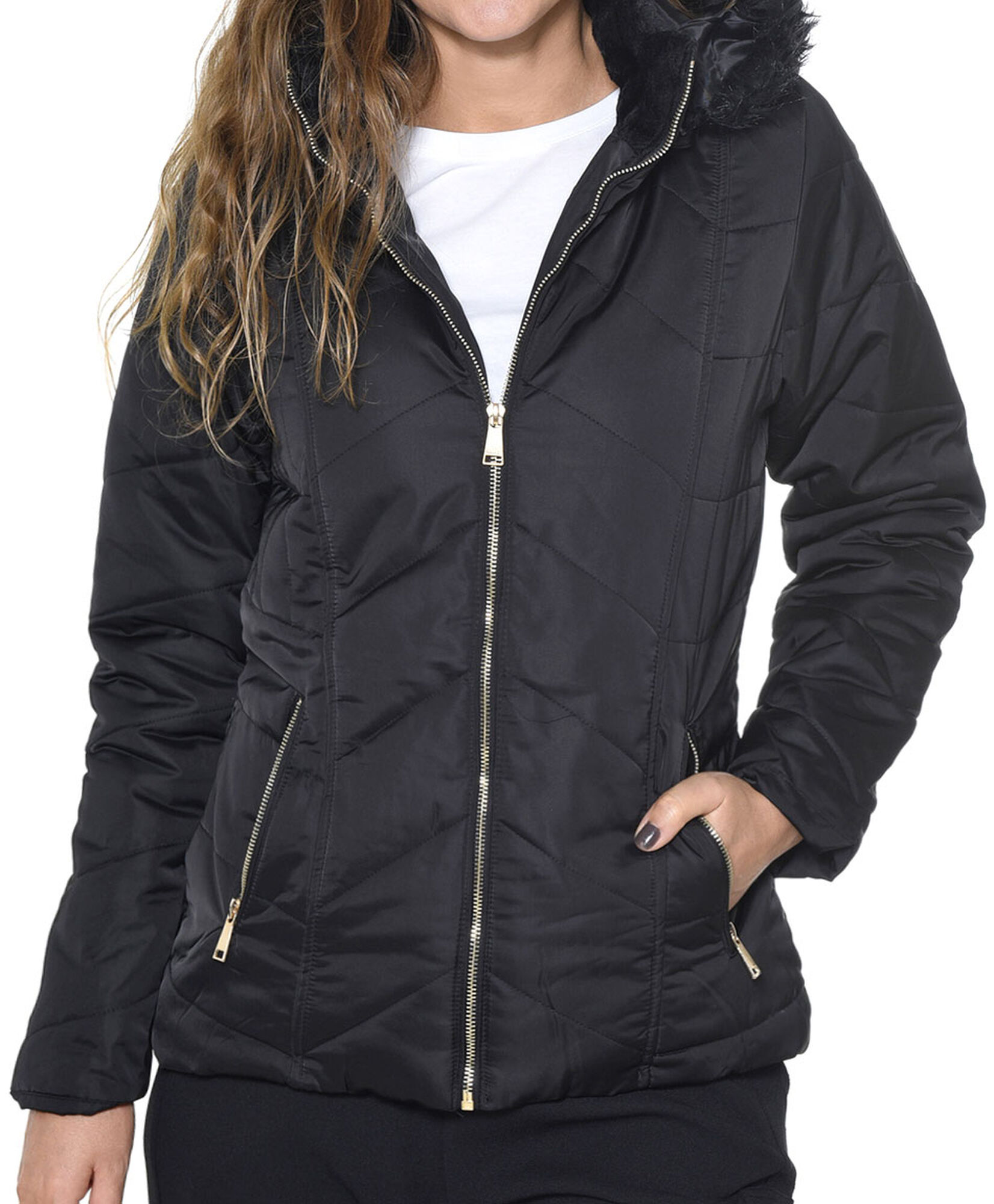 Parka corta gorro peludo Parka corta gorro peludo