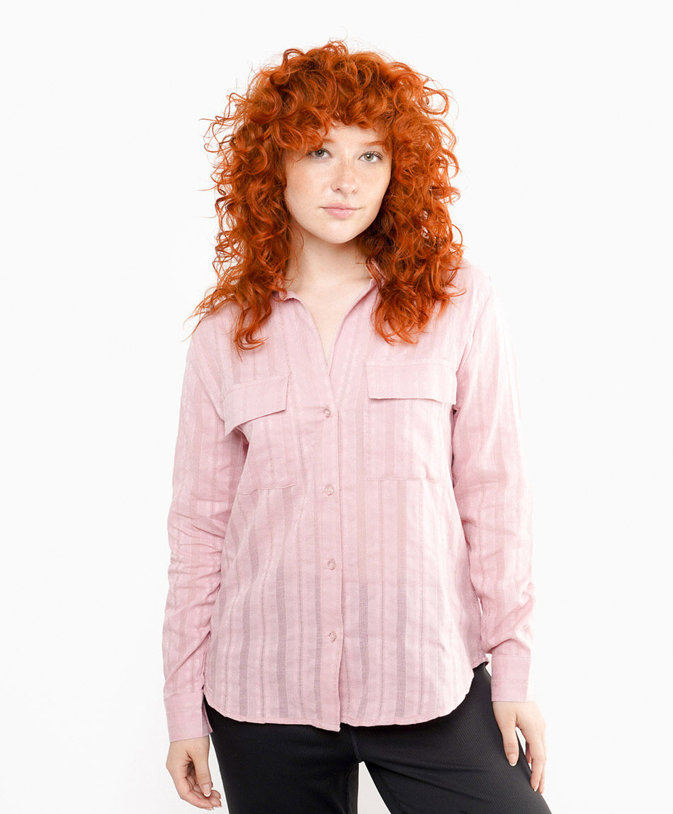 Blusa mujer bolsillos pink