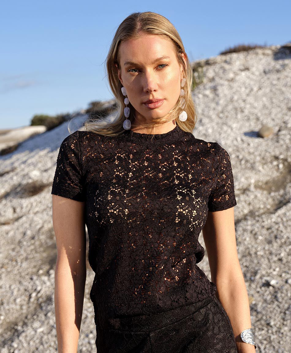 Polera mujer encaje