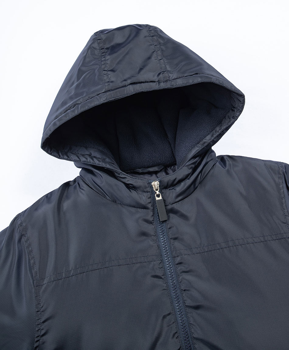 Parka escolar corta viento azulada