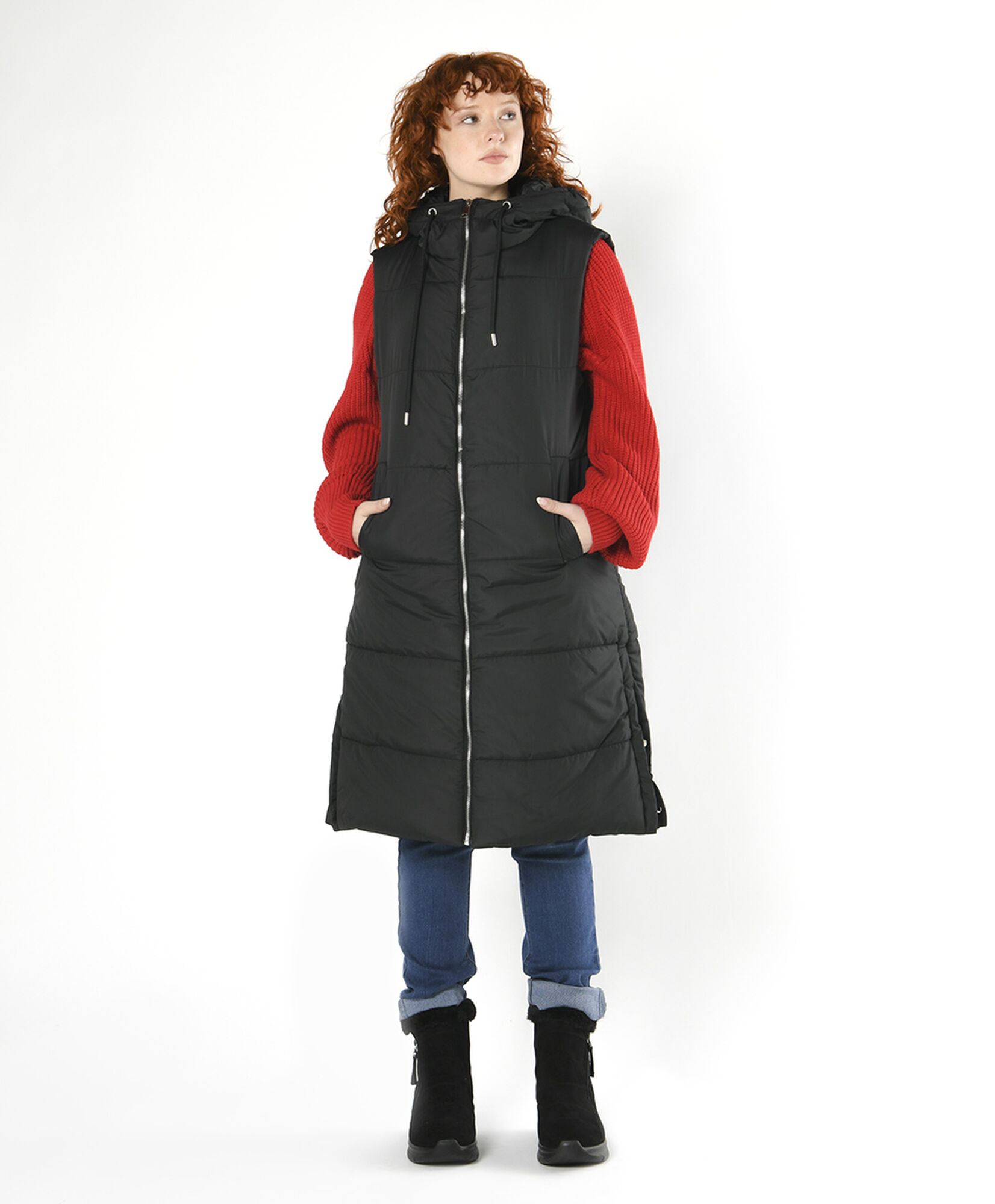 Parka mujer larga sin mangas Parka mujer larga sin mangas
